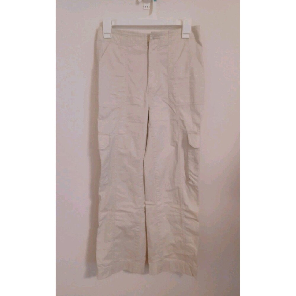 Abercrombie & Fitch Cargo Utility Pants  25/0 Khaki Y2K Boho Wide Flare Leg